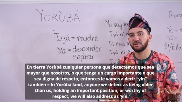 Lección Cuatro: En esta lección, enseñé acerca de "madre" en Yorùbá.