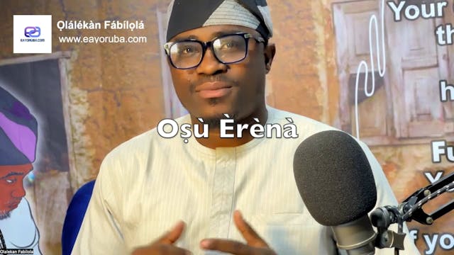 Oṣù Èrènà = Month of March