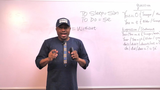 In this video, I explained "Àìsùn" and how to use it to form sentences in Yoruba