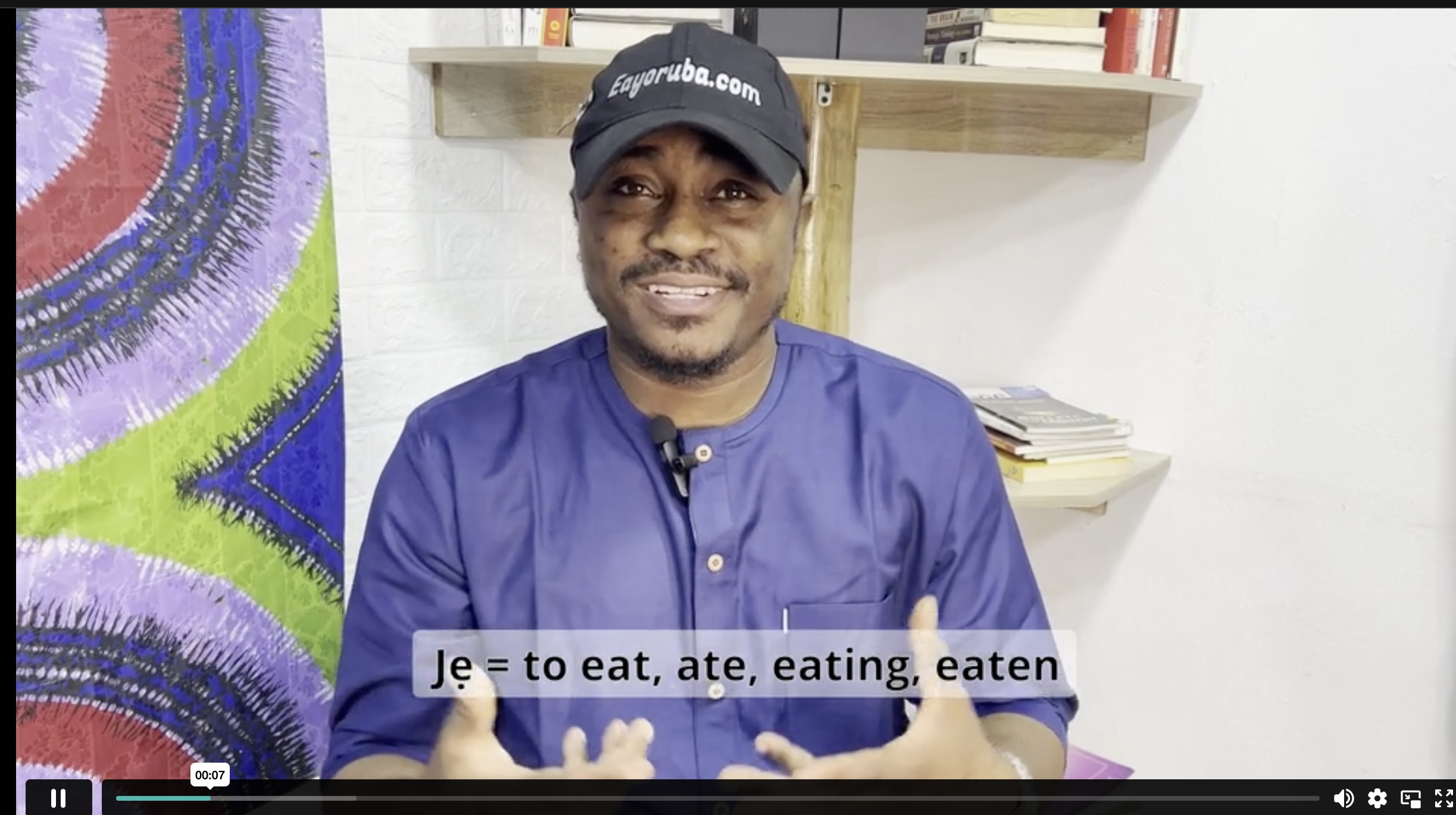 Jẹ ẹnu = To mutter words, Stutter