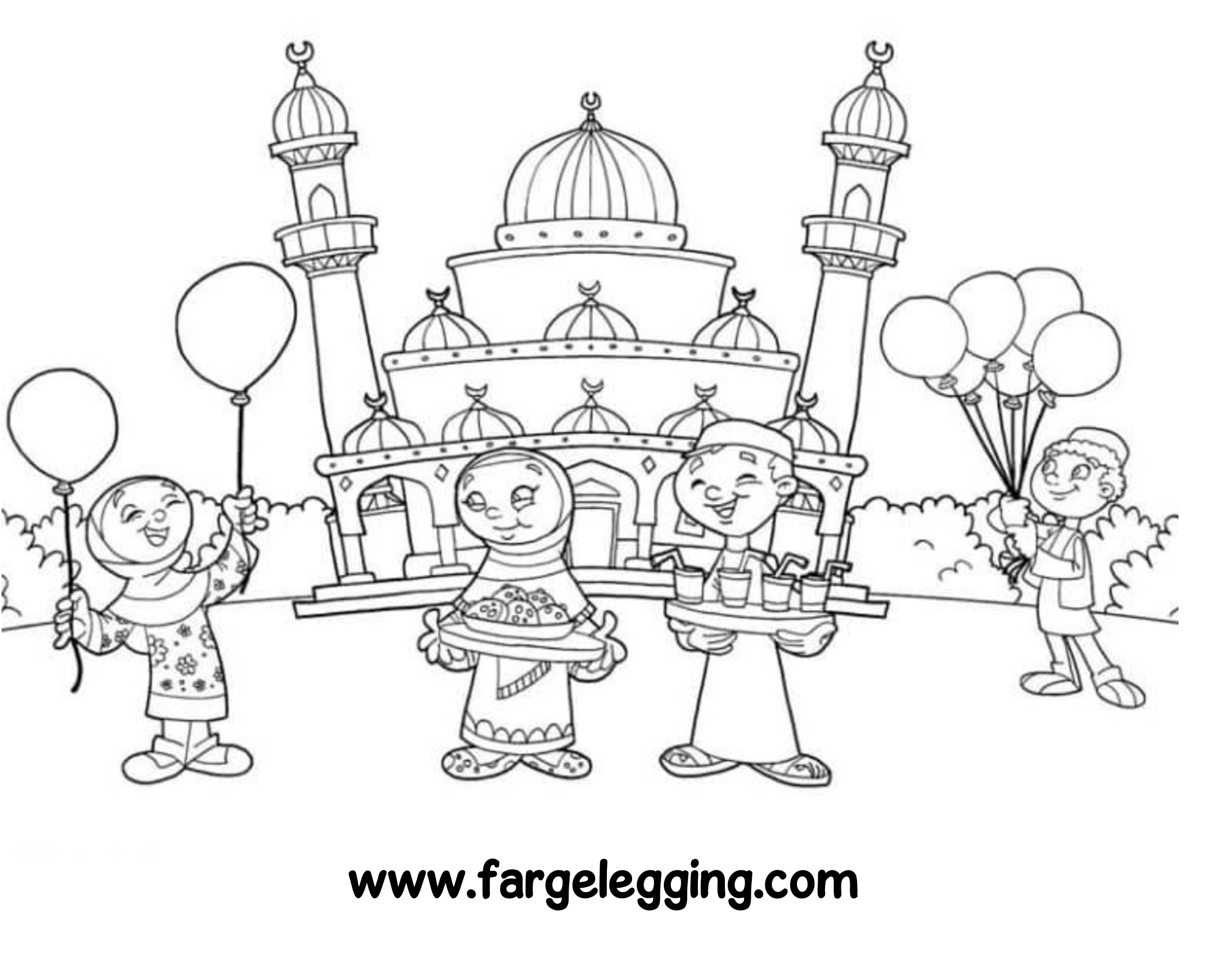 Ramadan fargeleggingsark