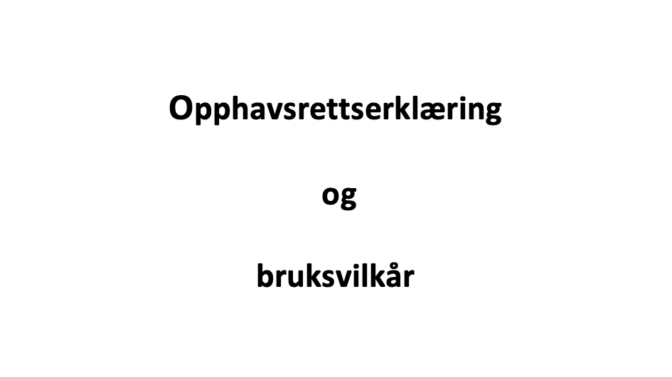 Opphavsrettserklæring