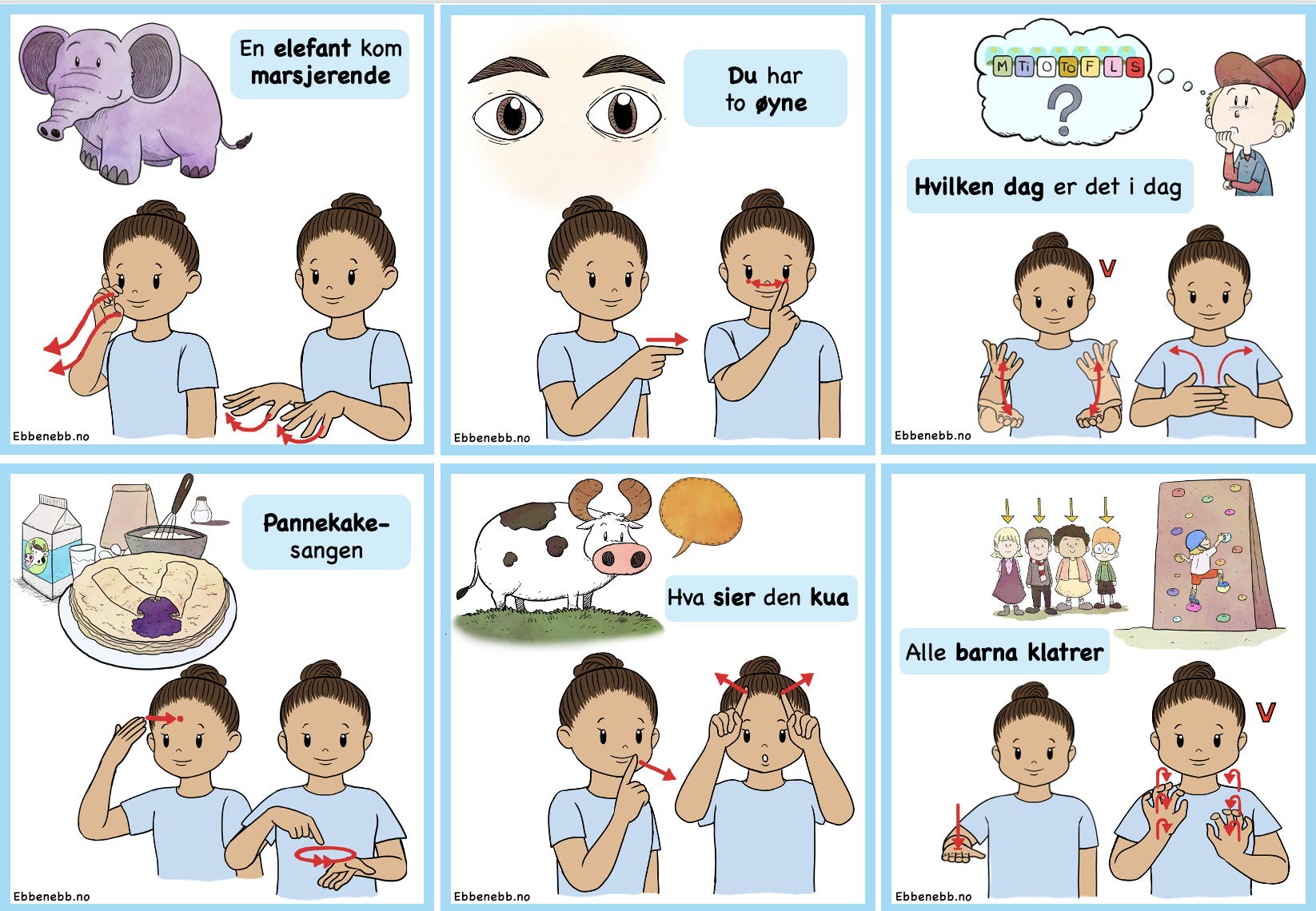 Tegnkort: Sangtitler