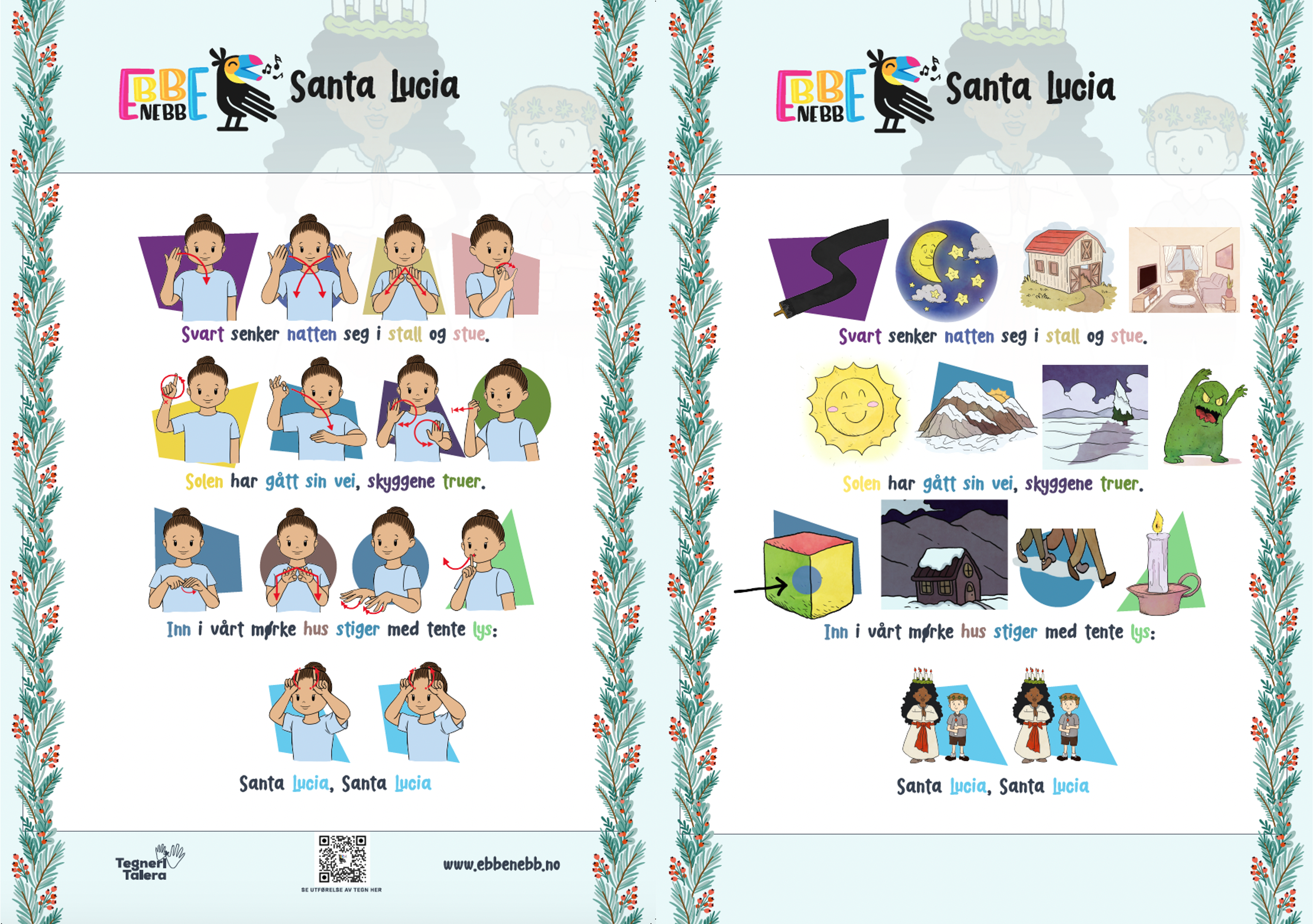 SANGKORT: Lucia-sangen