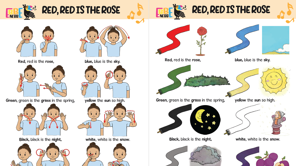 Sangkort: Red red is the rose