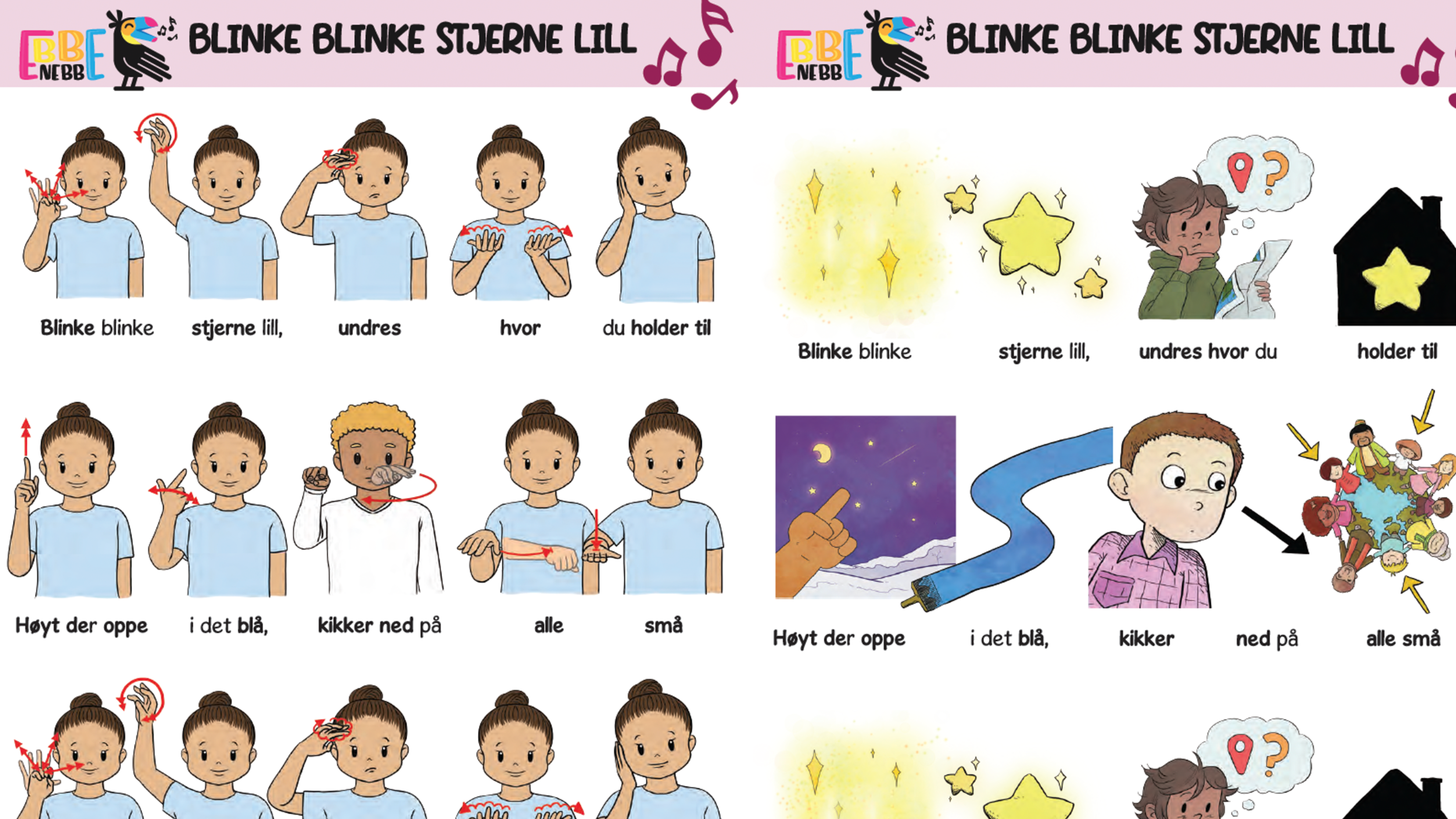 SANGKORT: Blinke blinke stjerne lill 