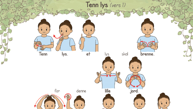 SANGKORT: Tenn lys (alle 5 vers)