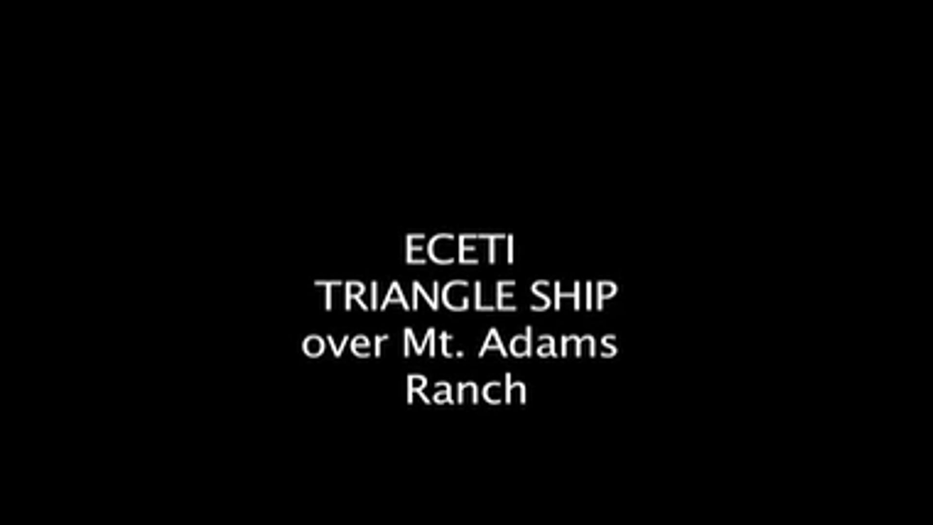 ECETI Ufo TRIANGLE SHIP over Mt Adams