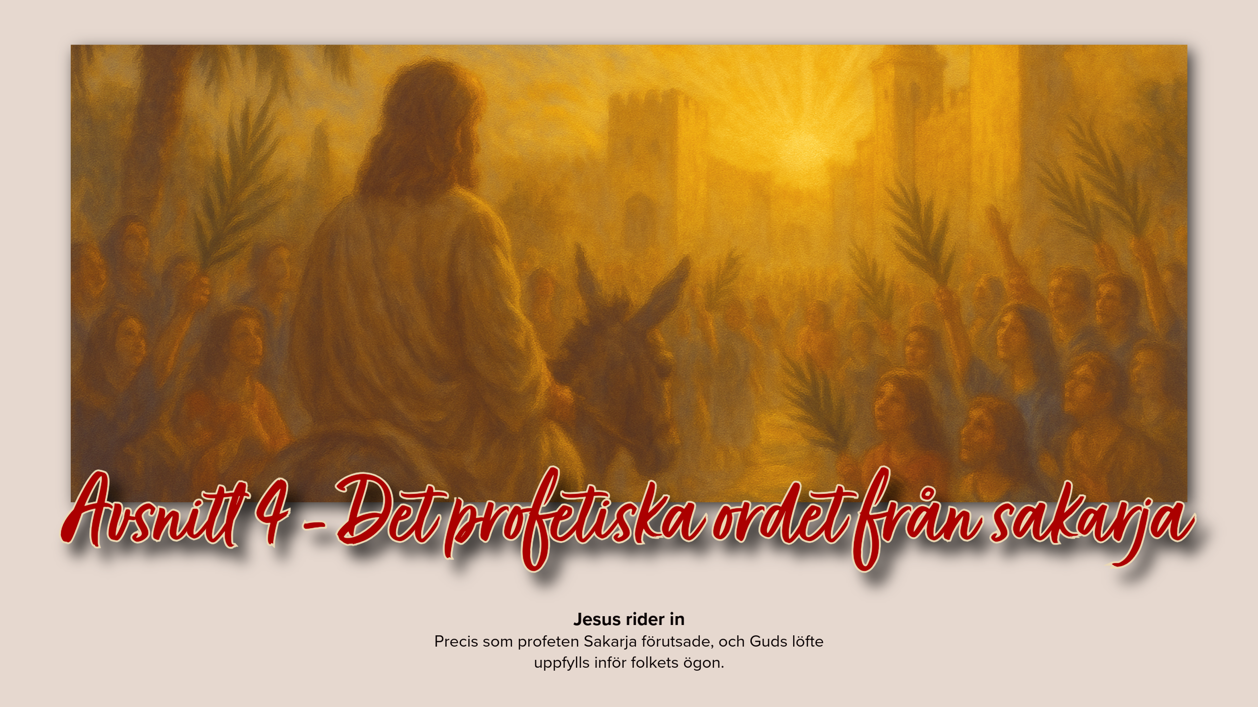 Adventkalender avsnitt 4 - Det profetiska ordet från Sakarja