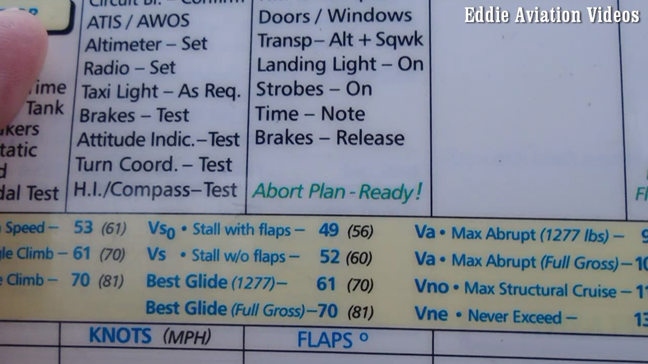 5.8 Inspección y lista antes del despegue