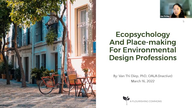 Ecopsychology and place-making for environmental design professions