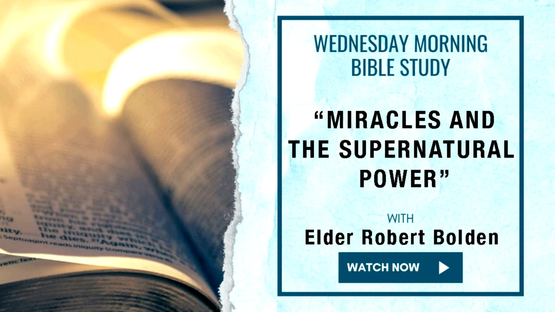 Wednesday AM Bible Study, Elder Robert Bolden, 04-23-25