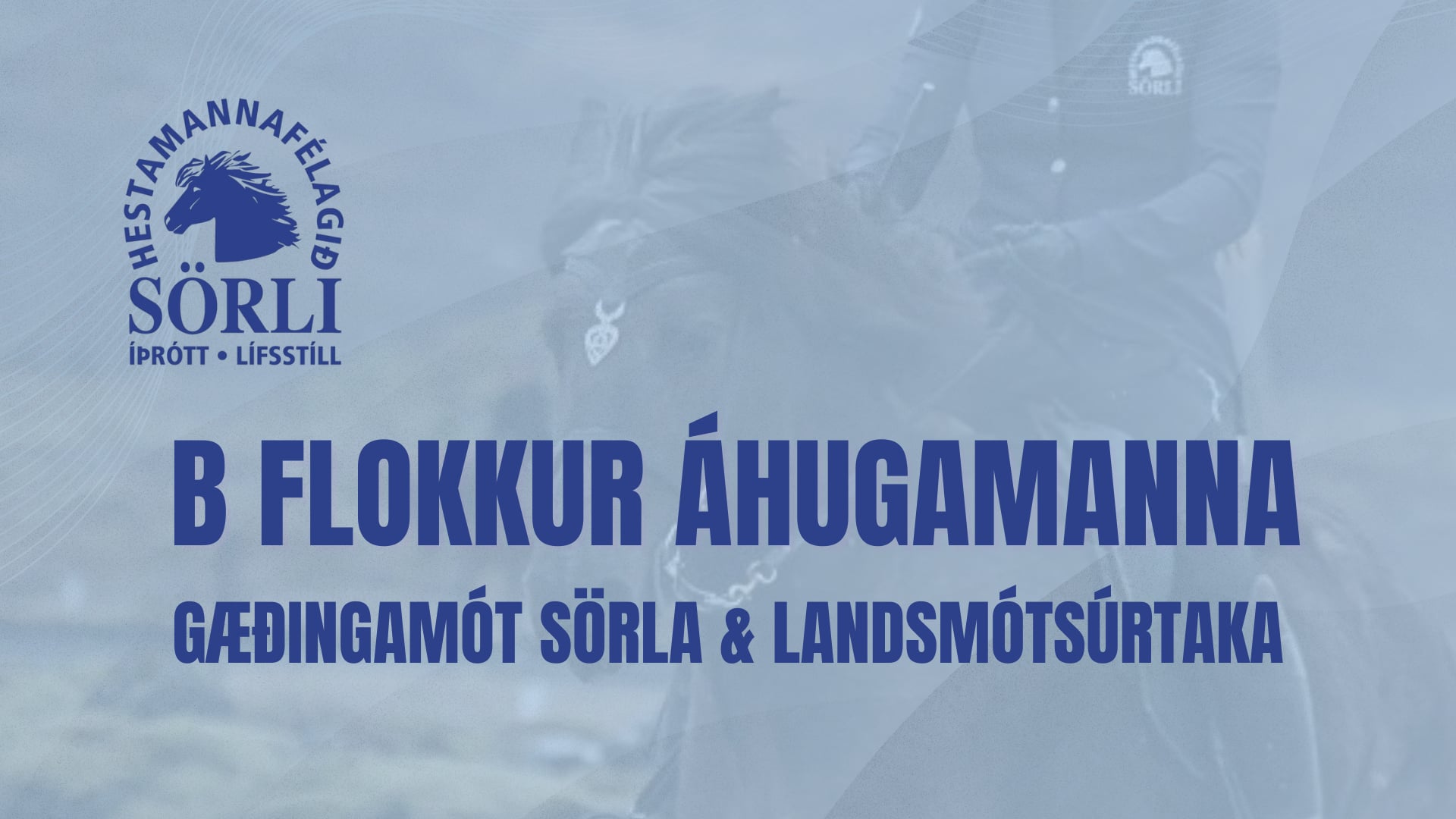 B flokkur áhugamanna - Gæðingamót Sörla og Landsmótsúrtaka