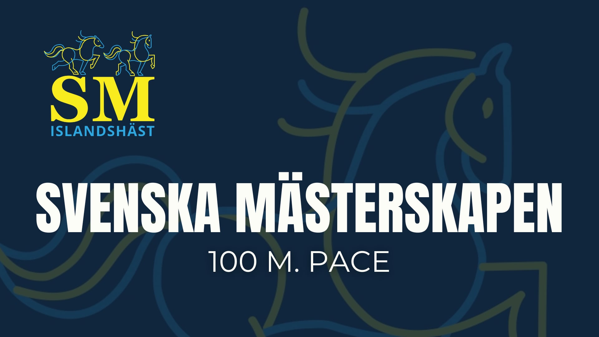 P2 100 m. pace - Swedish Championship