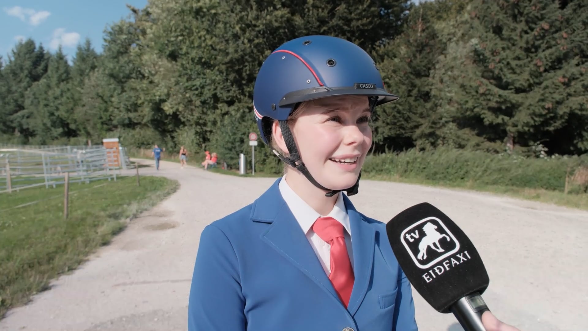 Viðtal við Þórgunni Þórarinsdóttur eftir gæðingaskeið á HM´25