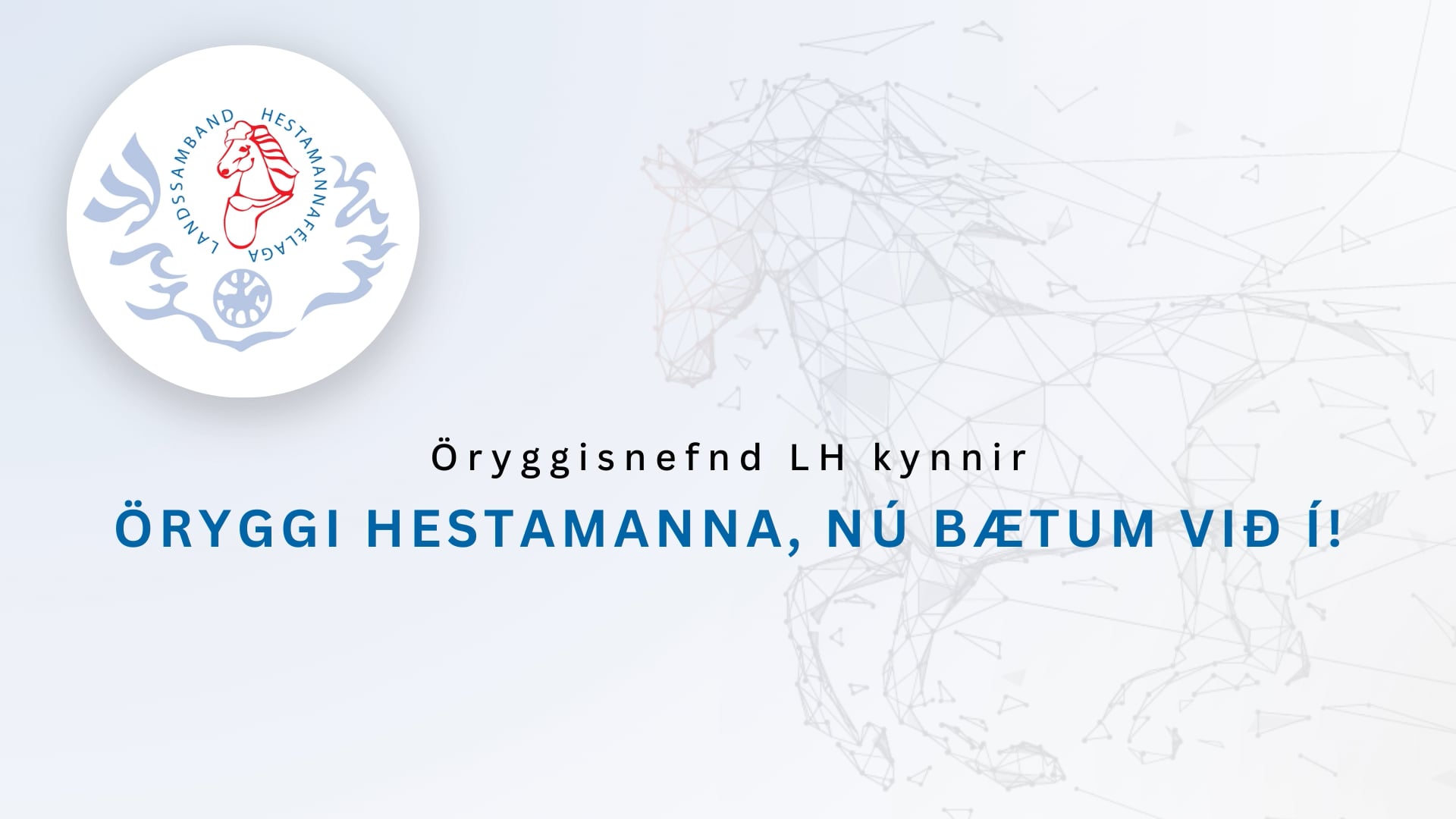 Öryggismyndband LH - Reiðtygi