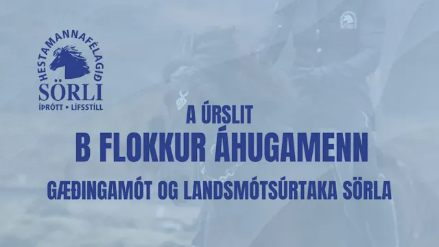 A úrslit B flokkur áhugamenn - Gæðing...