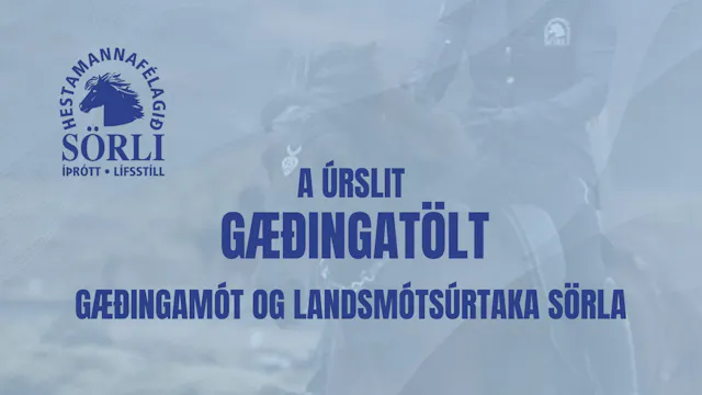 Gæðingatölt - Gæðingamót Sörla