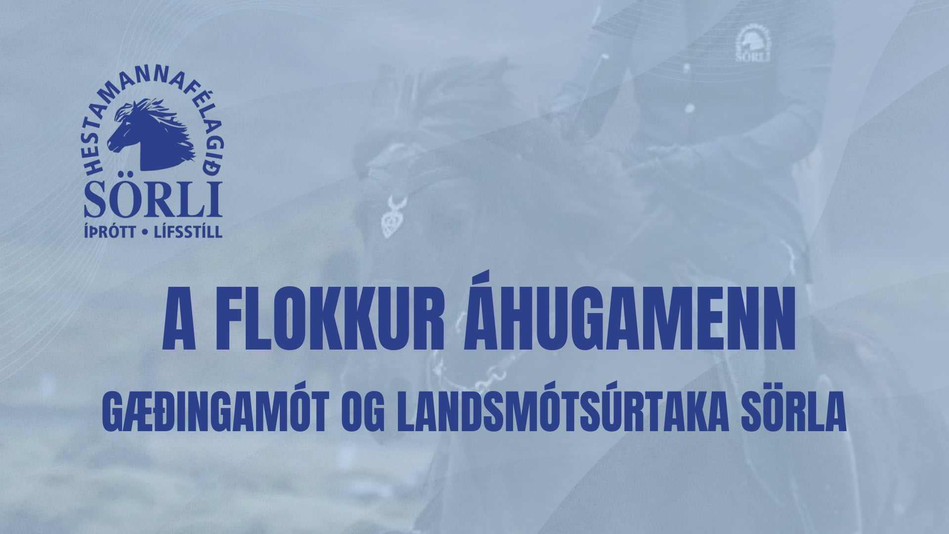 A flokkur áhugamenn - Gæðingamót Sörla og Landsmótsúrtaka