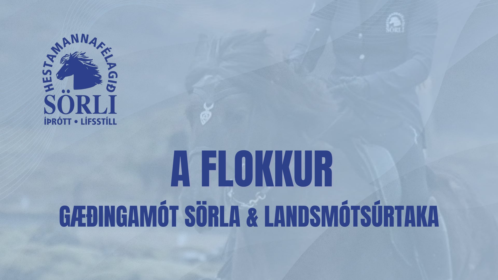 A flokkur - Gæðingamót Sörla og Landsmótsúrtaka