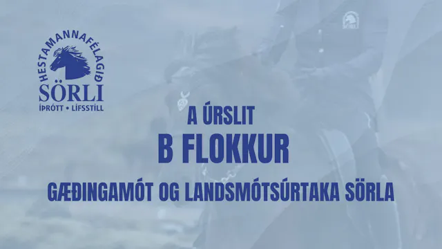 A úrslit B flokkur - Gæðingamót Sörla