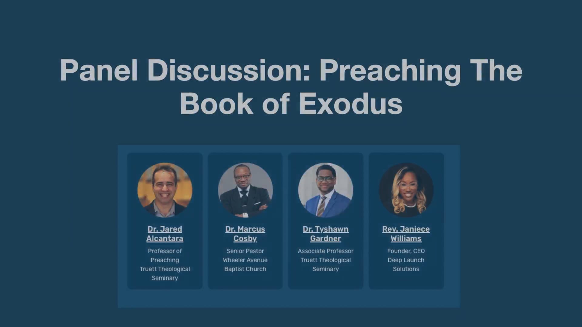 GS202504 - Panel Discussion: Preaching The Book of Exodus