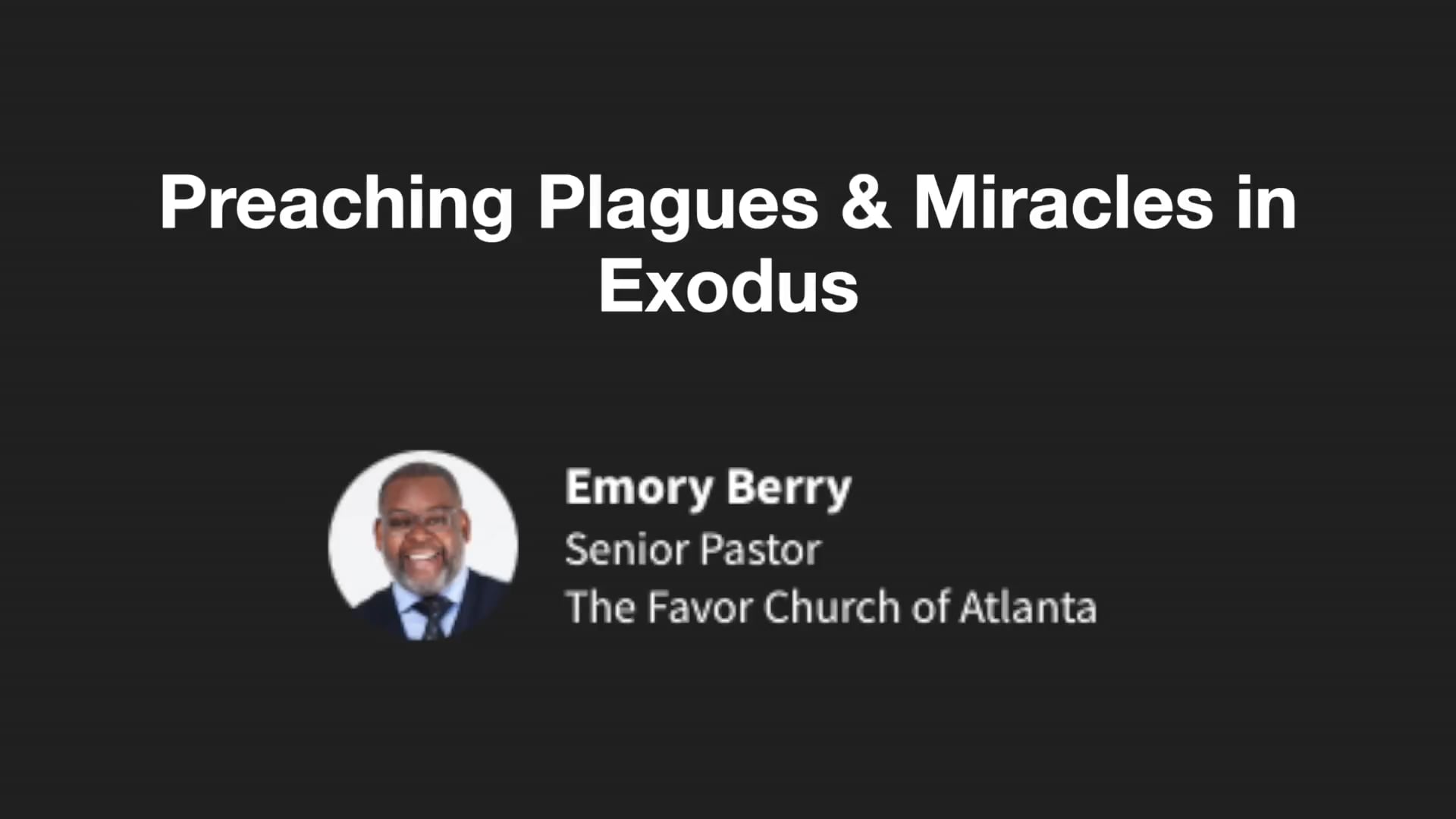 EK Bailey Preaching Conference Video