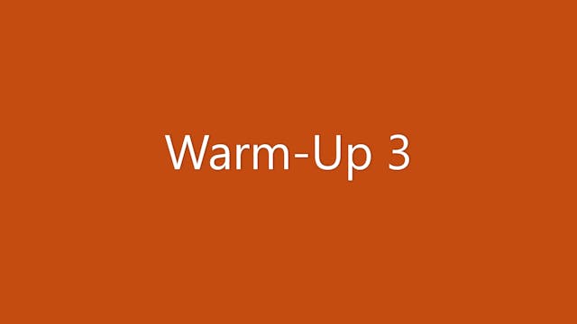 Warm-Up Standing Series 3