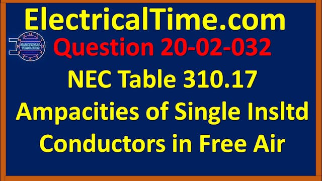 2020-02-032 NEC Table 310.17 Amps of ...