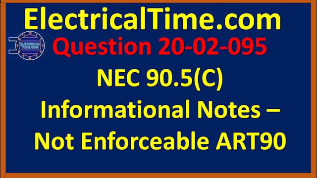 2020-02-095 NEC 90.5(C) Informational...