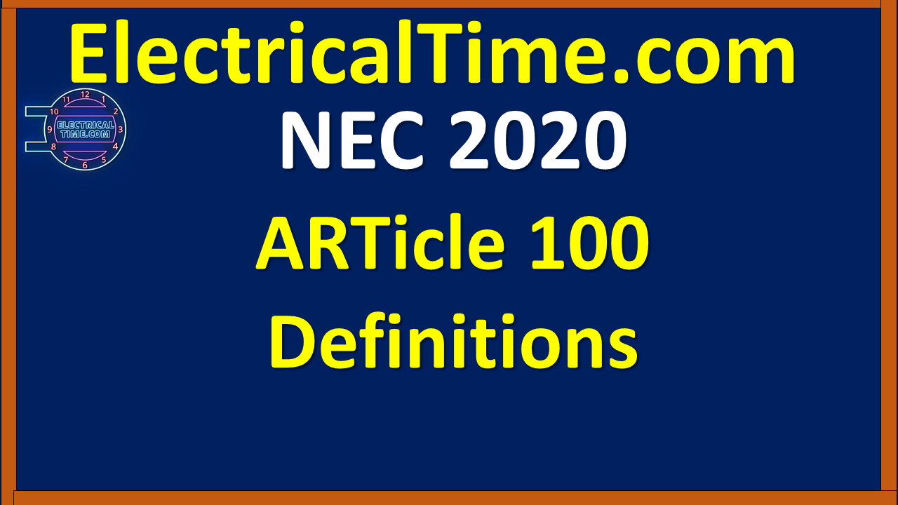 Article 100 Definitions