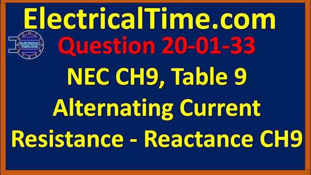 2001033 NEC CH9, Table 9 Alternating ...