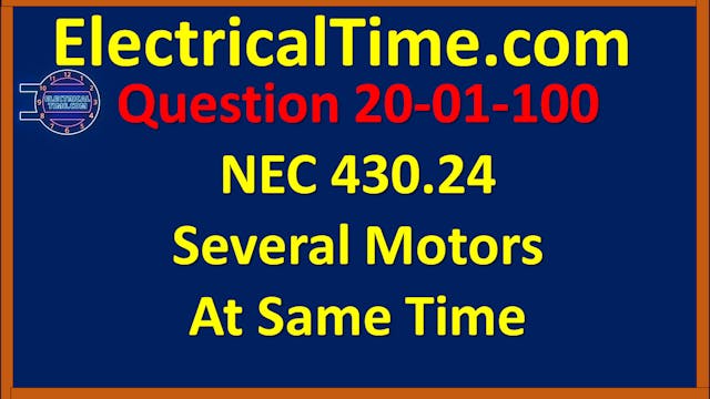 2001100 NEC 430.24 Several Motors At ...