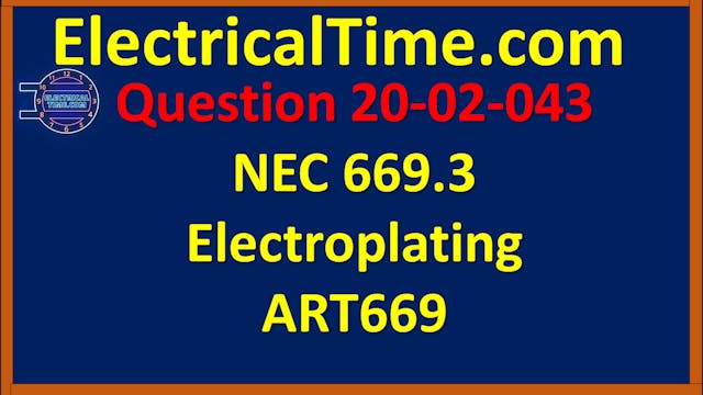 2002043 NEC 669.3 Electroplating ART669