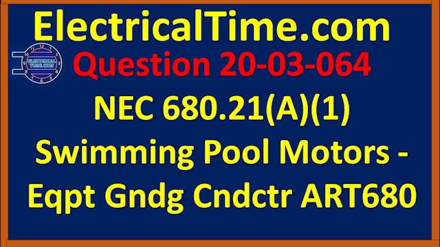 2003064 NEC 680.21(A)(1) Swimming Poo...