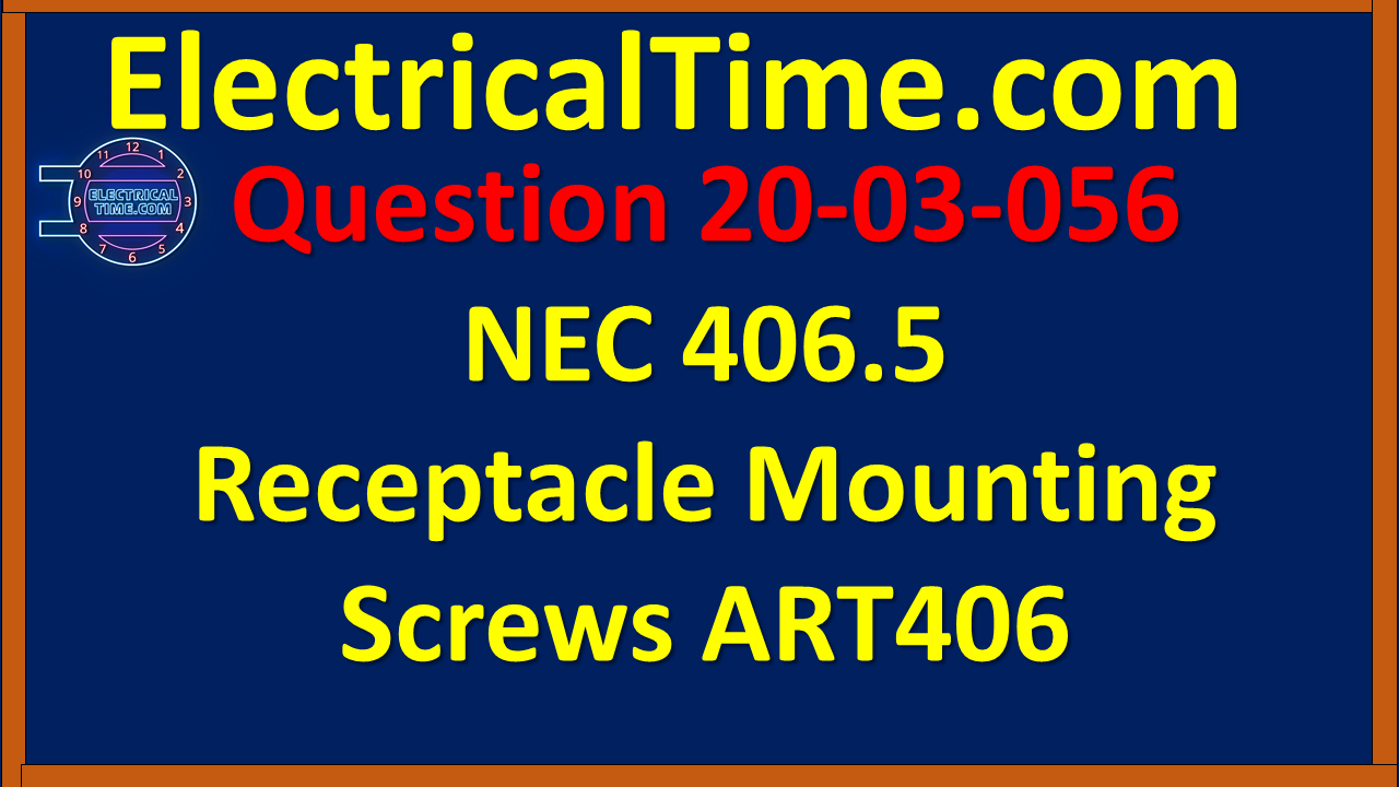 2003056 NEC 406.5 Receptacle Mounting Screws ART406