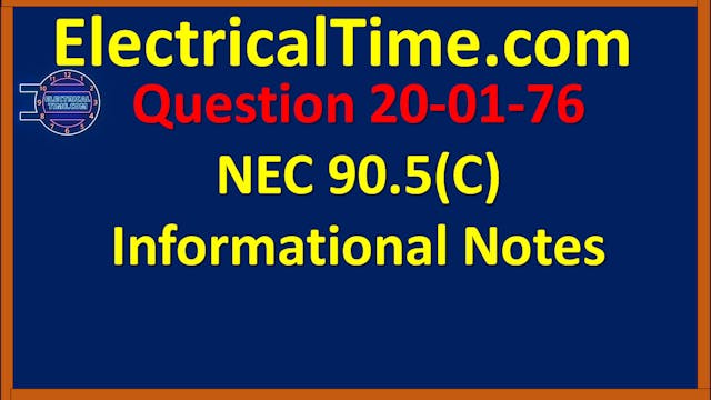 2020-01-076 NEC 90.5(C) Informational...