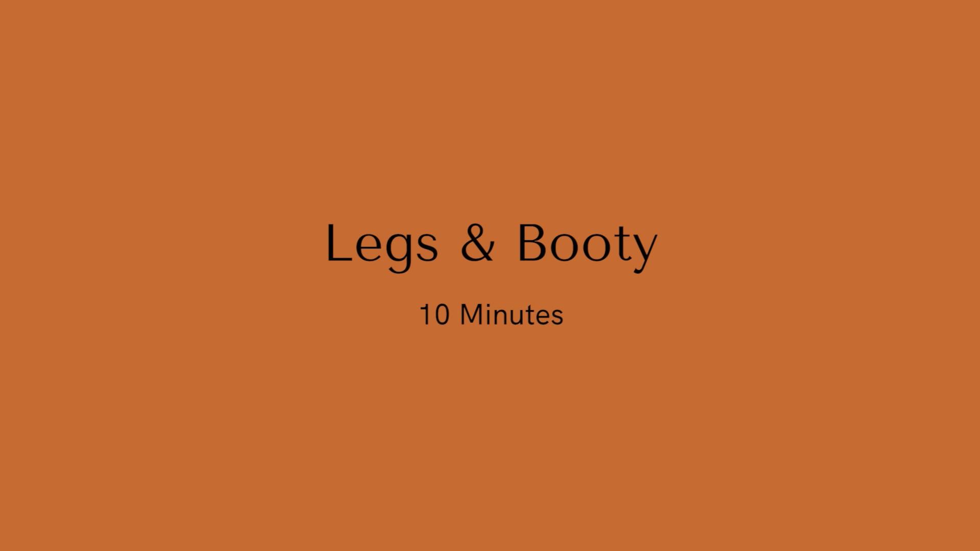10 Minutes Legs Booty