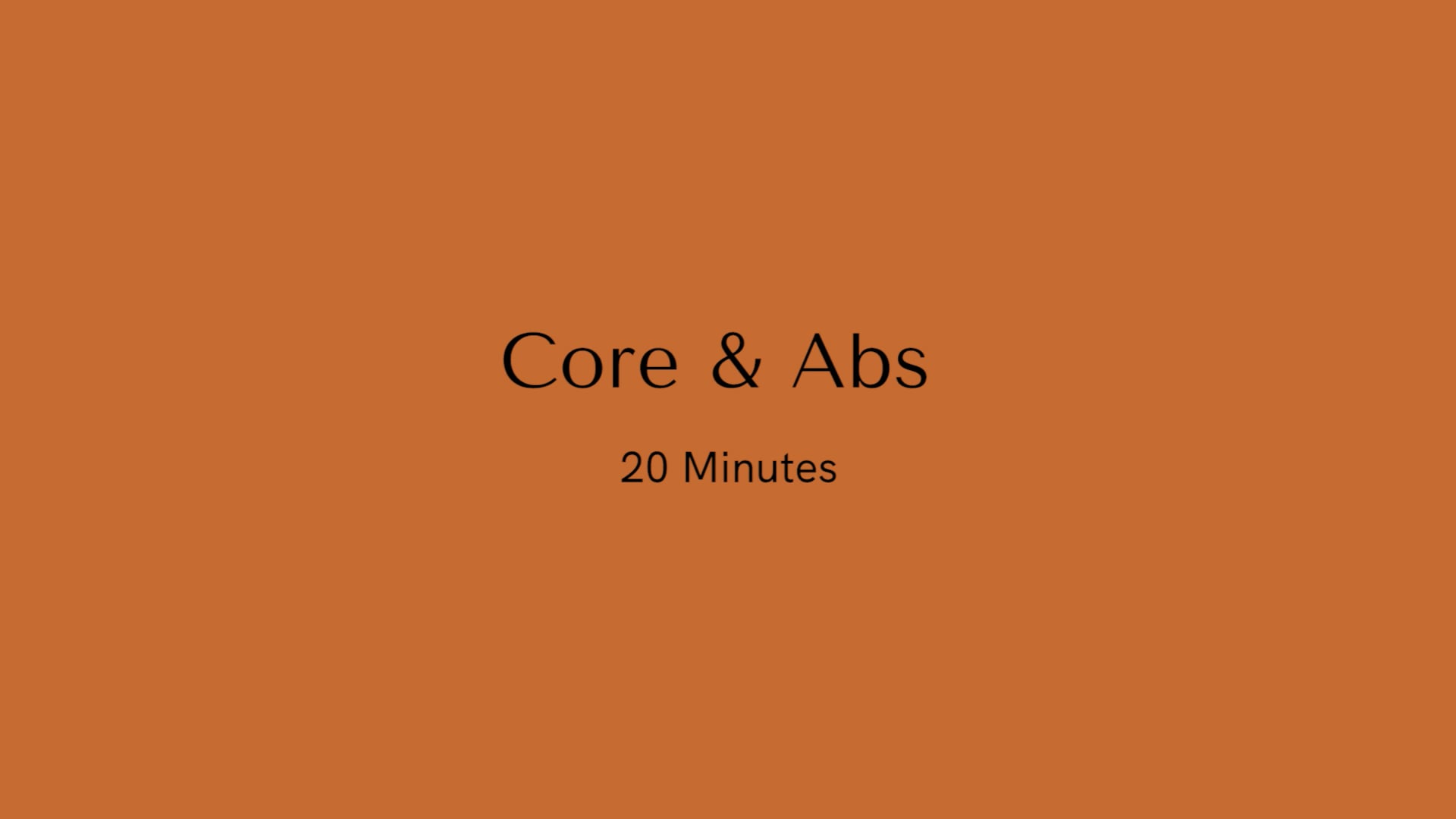 20 Minutes Abs Core