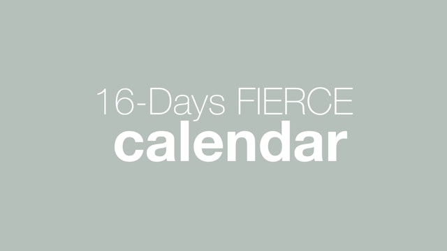 Calendar 16-Days FIERCE