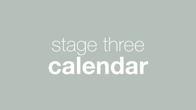 Calendar Stage Three — The Thrive Formula