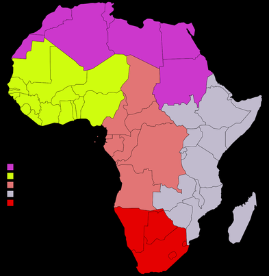 Map of African Unions