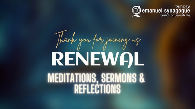 Renewal Service - Meditations, Sermons and Reflections