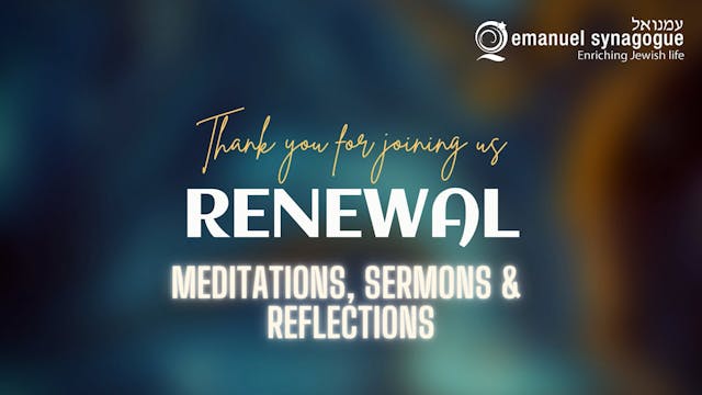 Renewal Service - Meditations, Sermon...