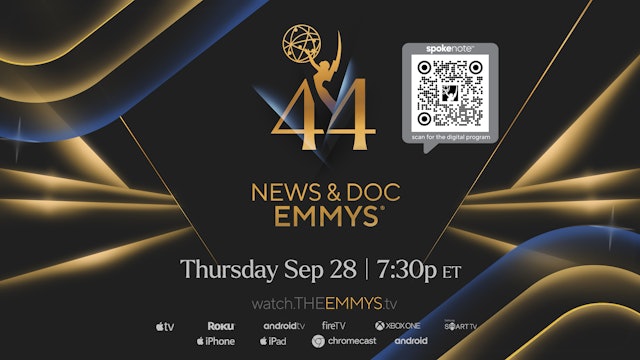 The 44th Documentary Emmy® Awards Ceremony 9/28
