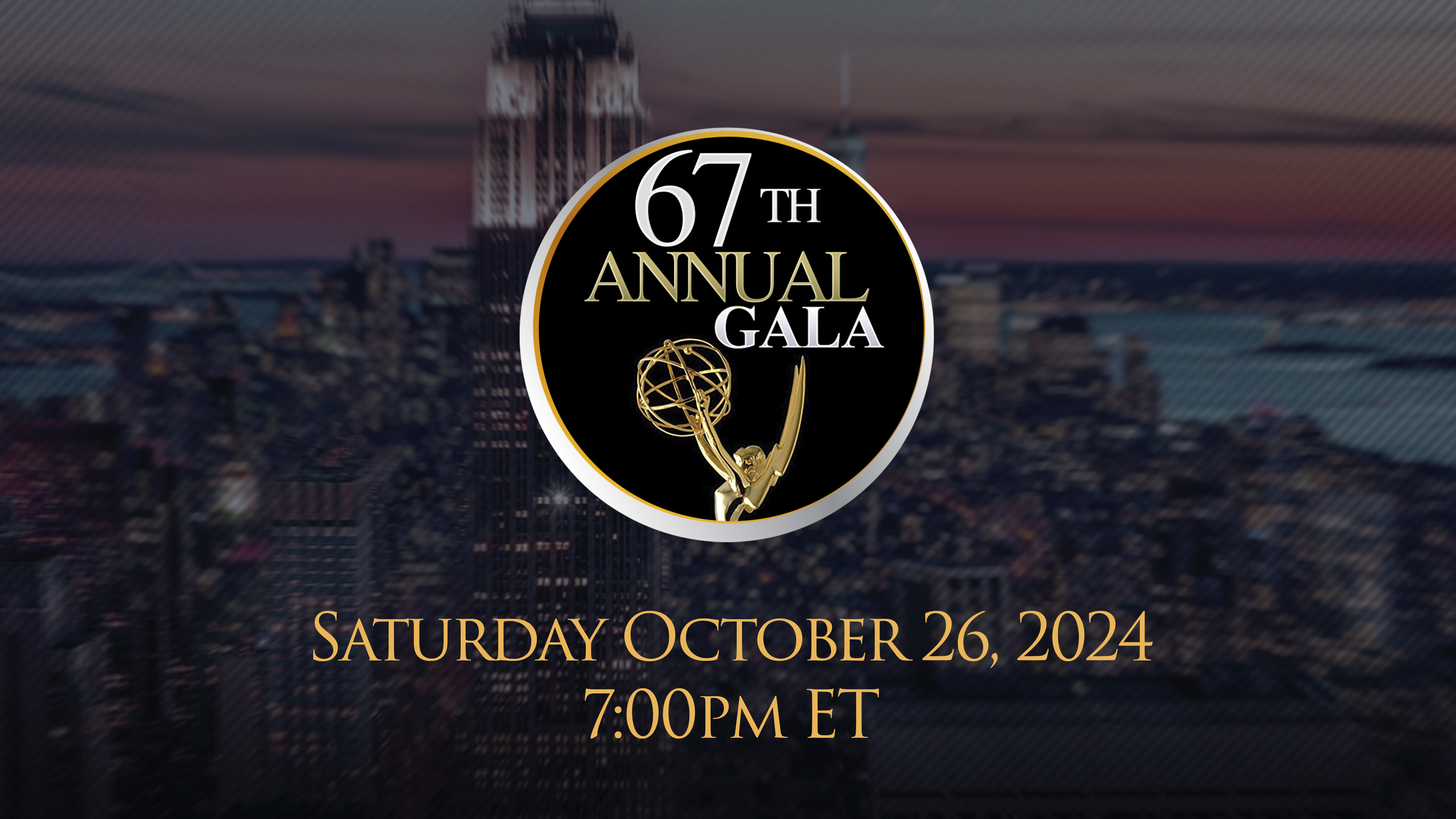 NY NATAS 67th Emmy Awards Gala - Oct 26 at 7pm ET