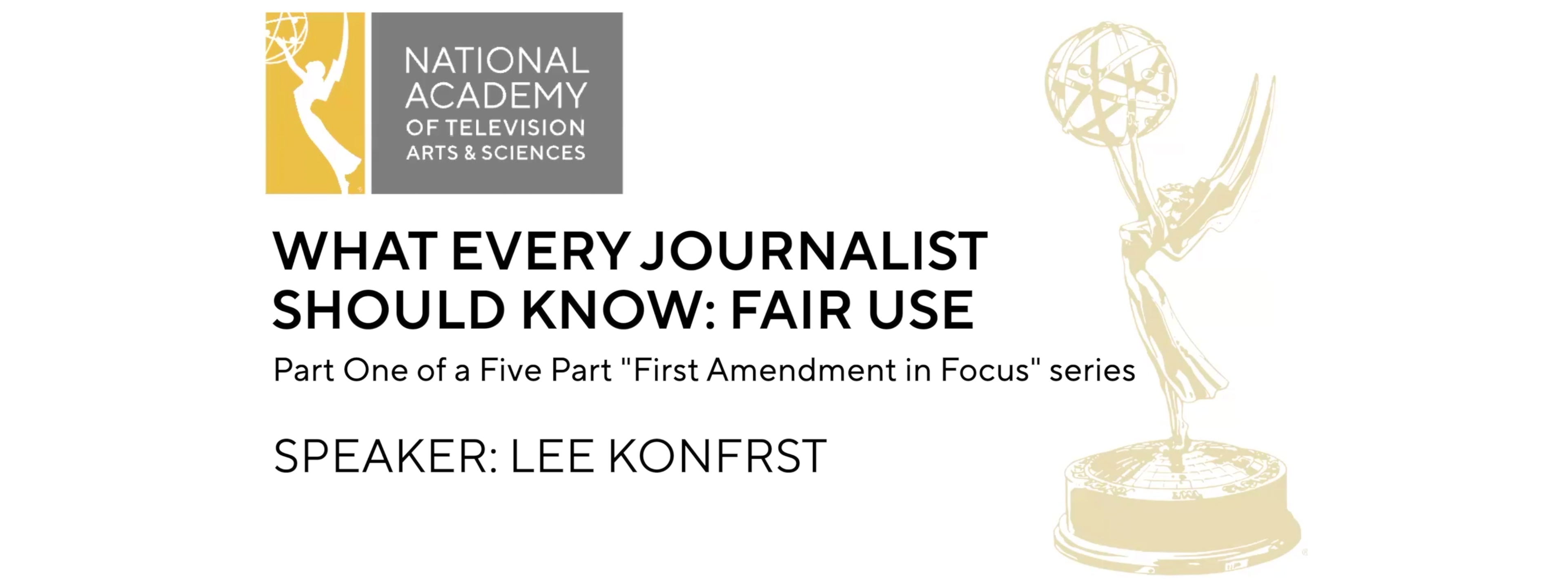 Membership Event: What Every Journalist Should Know: Fair Use