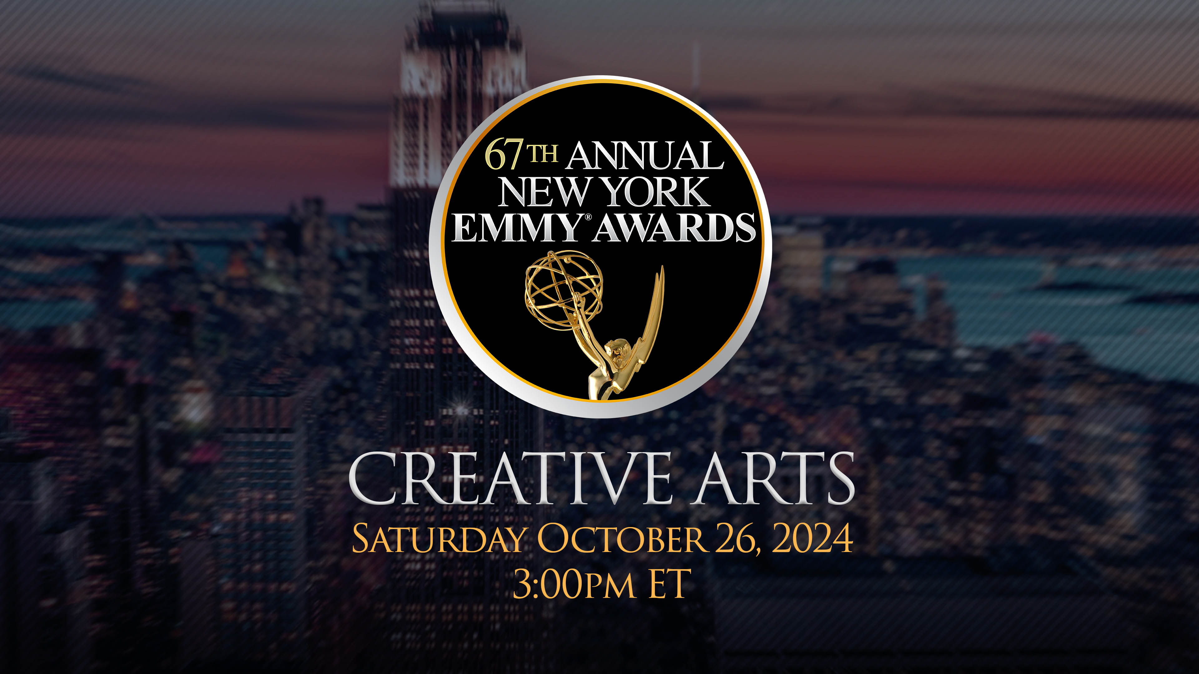 NY NATAS 67th Creative Arts Ceremony - Oct 26 at 3pm ET