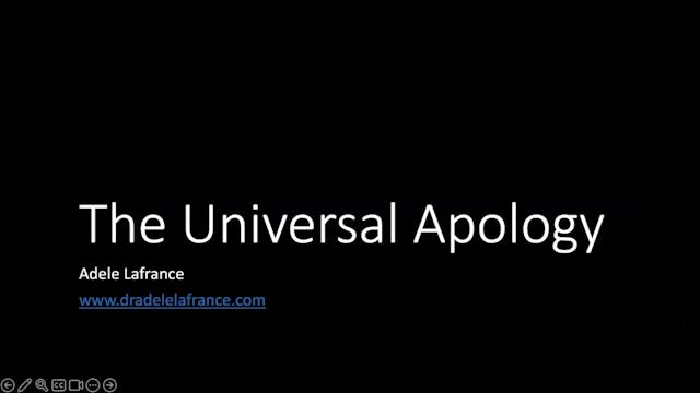 Introduction to the Universal Therapeutic Apology