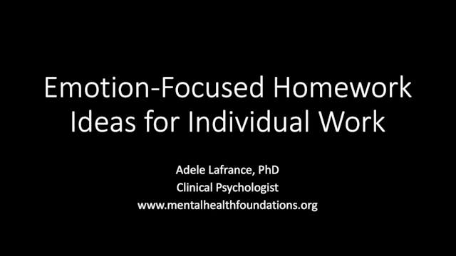 Emotion-Focused Homework Ideas for Individual Therapy